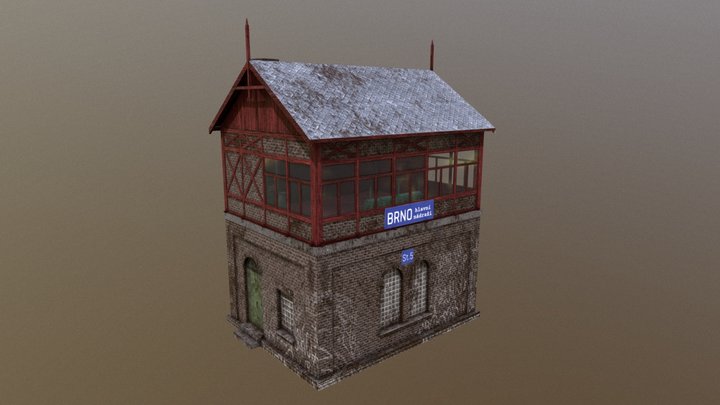 Train signal house Brno ceske drahy era stavedlo 3D Model