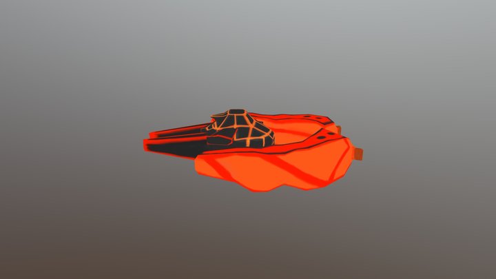 Boss Enemy Spaceship 3D Model