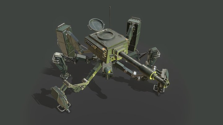 Mechanical Armed Nomad Unit 3D Model