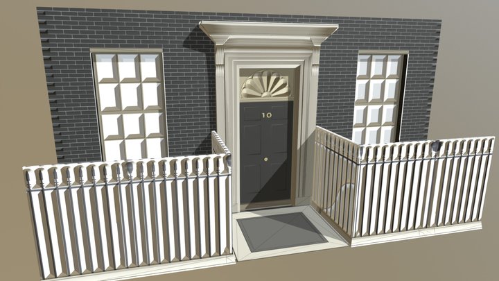 10 Downing Street, London, UK (Low Poly) 3D Model