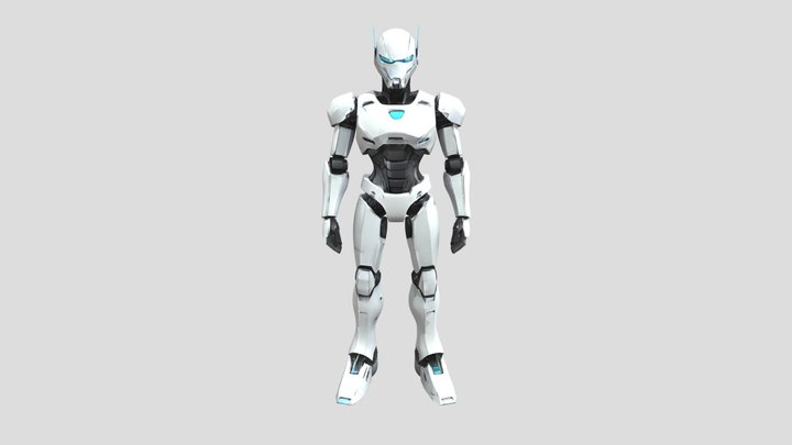 Humanoid robot figure 3D Model