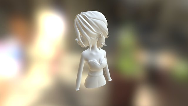 SculptJanuary Day 3 - Girl Portrait 3D Model