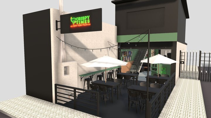 PROJETO DE INTERIORES - CRISPY TIMES PIZZA 3D Model