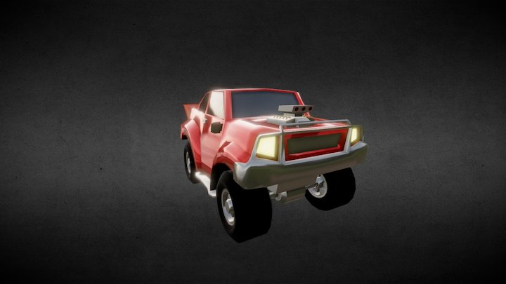 Red Beast (Red Monster Truck) 3D Model