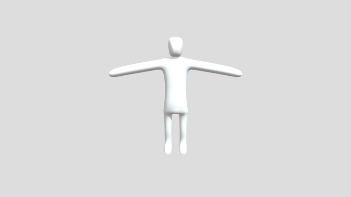 (Low-poly) Humanoid Person Rig 3D Model