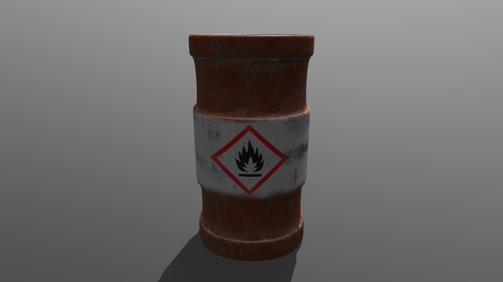 Explosive Barrel 3D Model