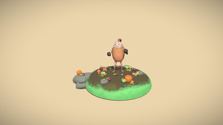 Booba is here, the enemies will be defeated! 3D Model