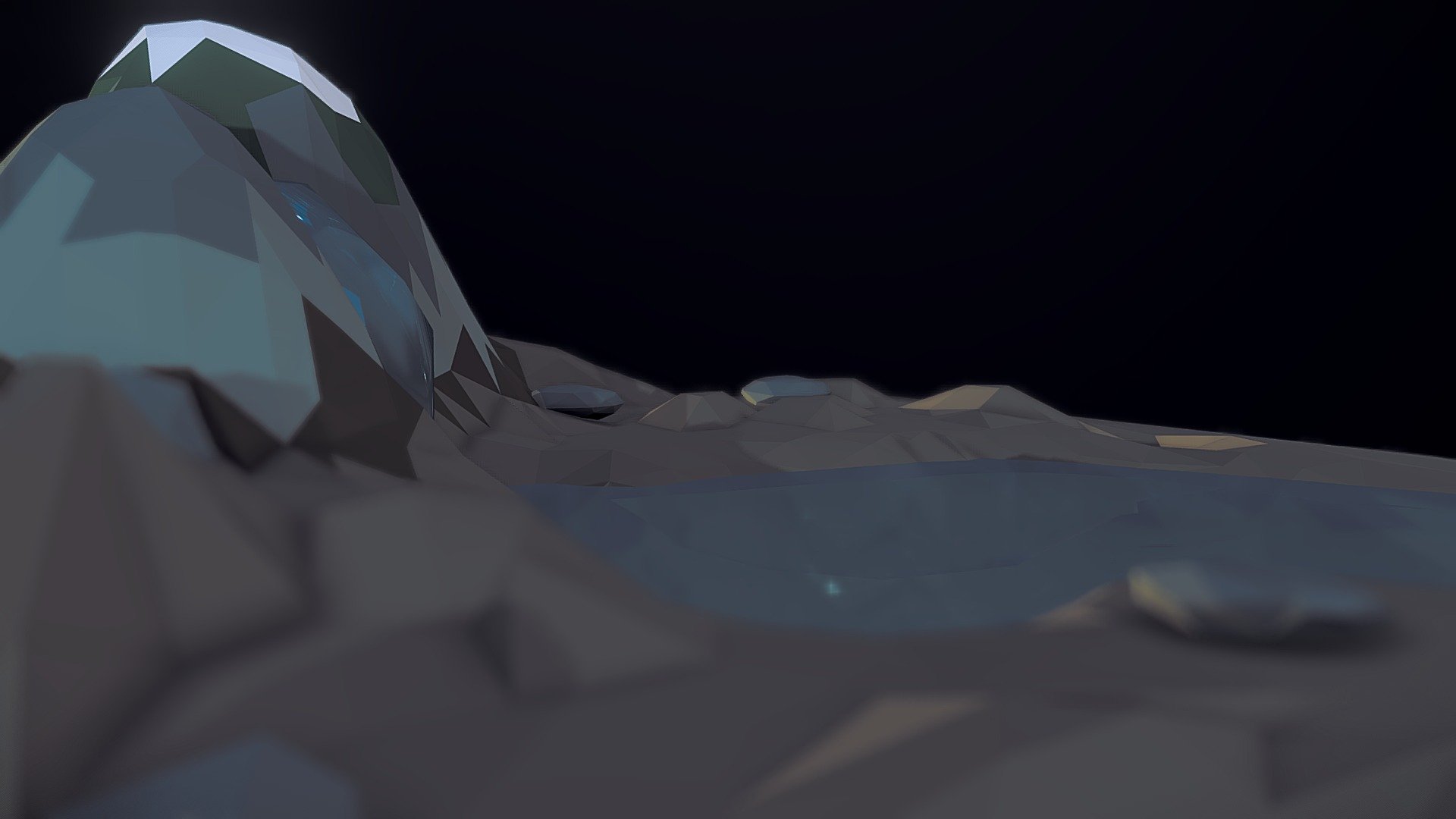 Low Poly Landscape with Rocks