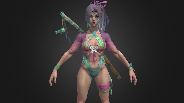 Psylocke Breezy Butterfly 3D Model