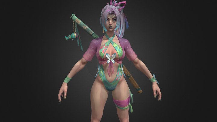 Psylocke Breezy Butterfly 3D Model