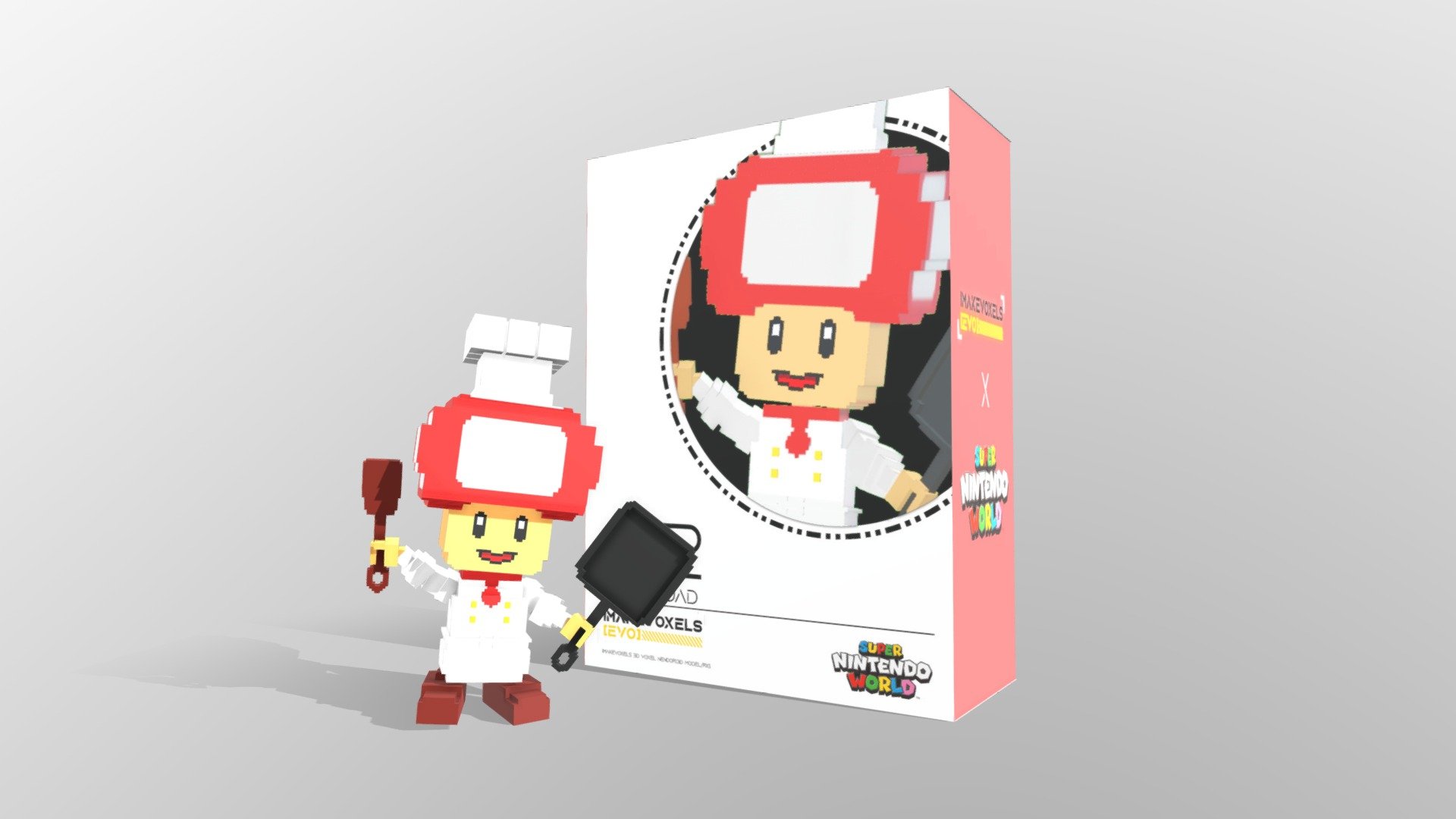 Voxel Nendoroid - Chef Toad - Buy Royalty Free 3D model by PolyDood ...