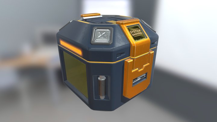Scifi Props Treasure Chest Crate Loot Box 3D Model