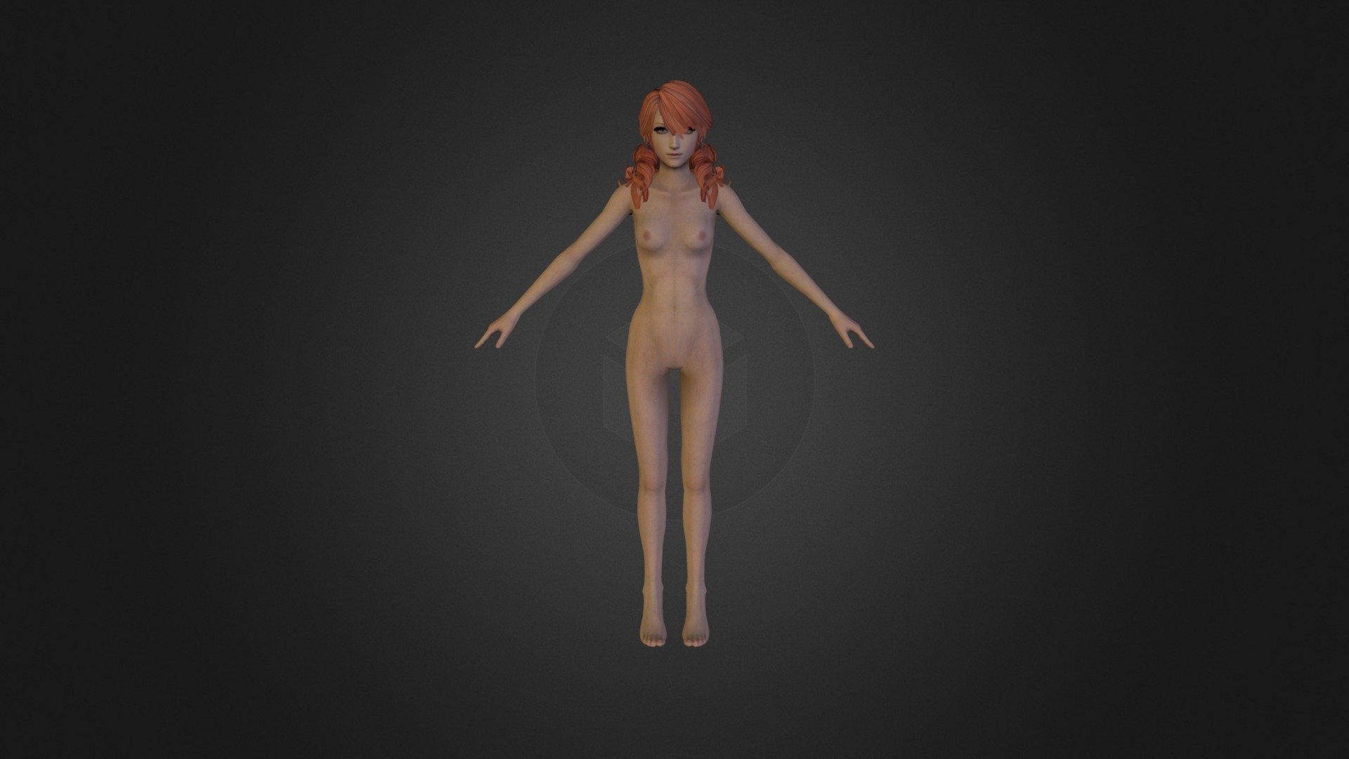 Vanille Nude 3D Model.