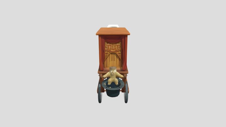 vintage street organ 3D Model