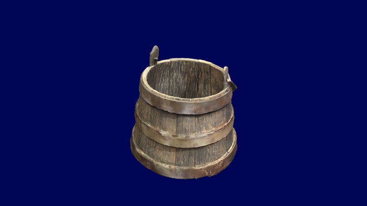 Wooden pail/bucket (houten puts/emmer) OD2-246 3D Model