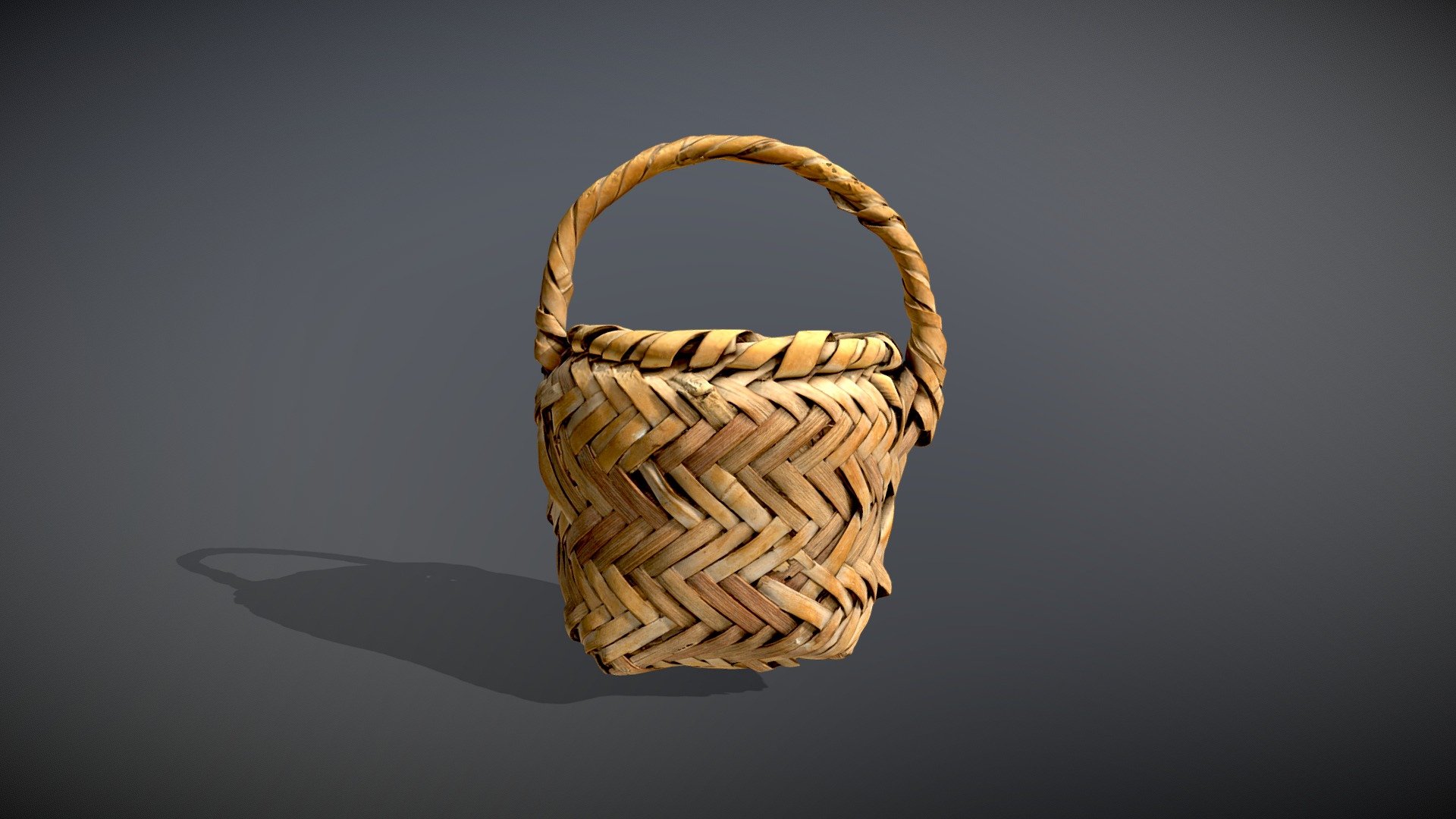 Choctaw Cane Basket Download Free 3D model by Frank McMains