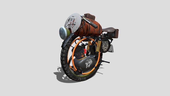 Tiger Monobike 3D Model