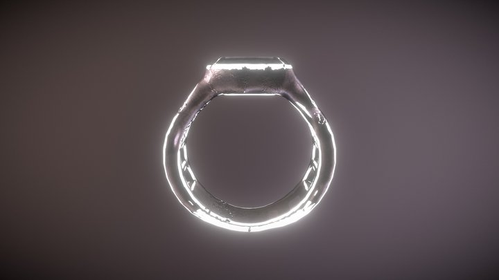 White lantern ring 3D Model