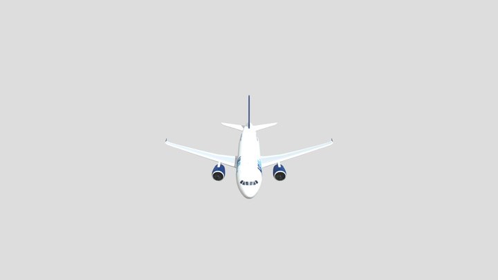 A319 plane 3D Model