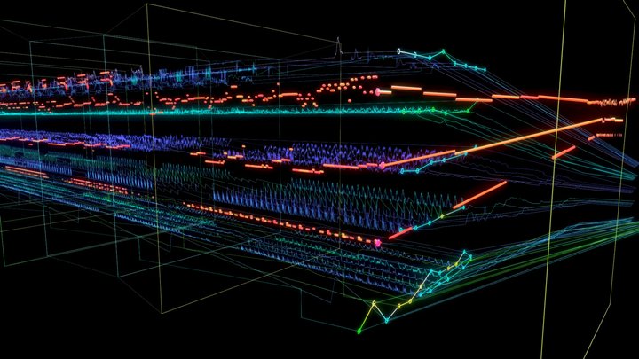 House Music Data Visualisation 3D Model
