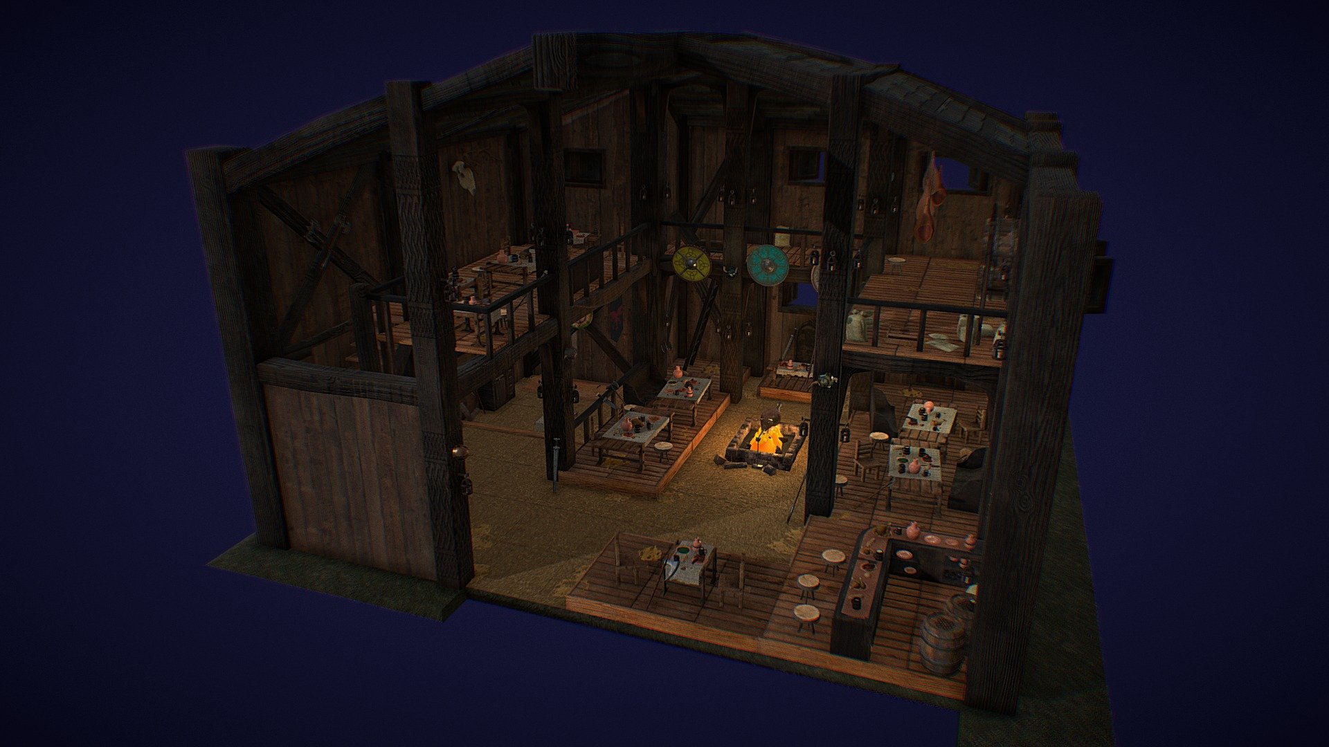 Viking's Tavern - 3D model by Cinquez [8cc832d] - Sketchfab