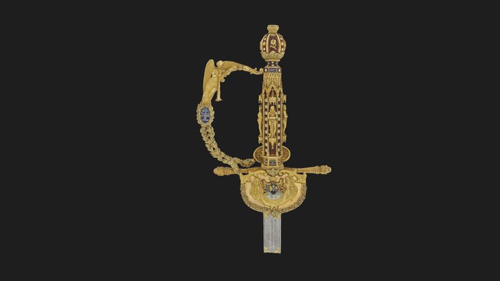 Espada de lujo del General O'Donnell. Empuñadura 3D Model