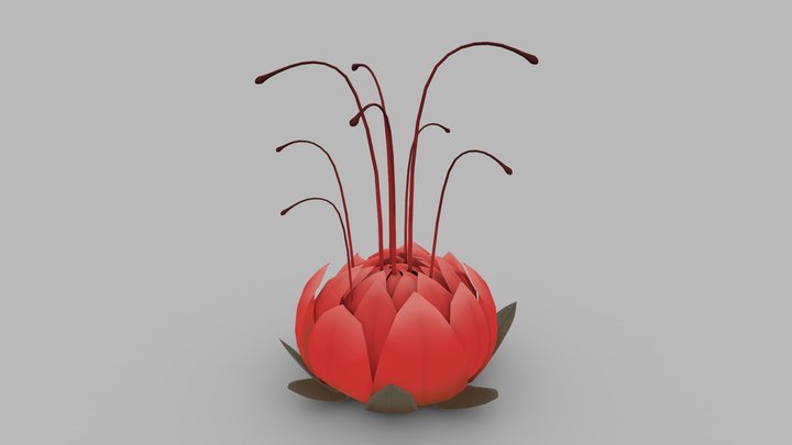 Painterly Hell Flower (School Project) – Modèle 3D gratuit STL