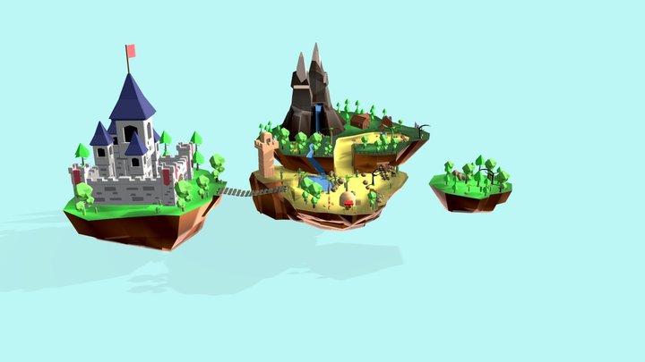 Cenario Ilhas 3D Model