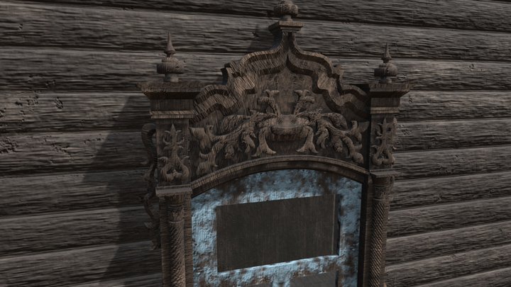 Window wooden platband 3D Model