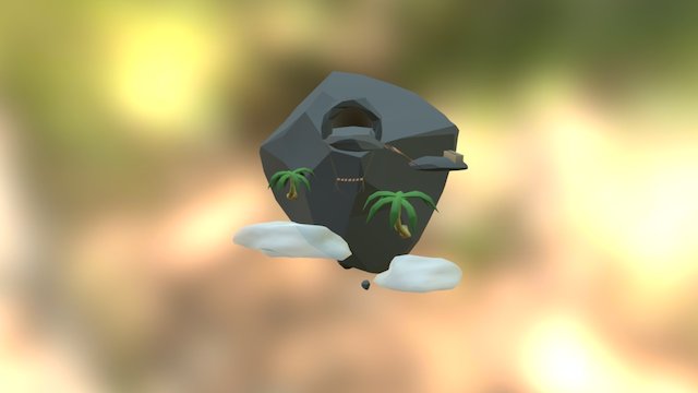 Floating Cave 3D Model