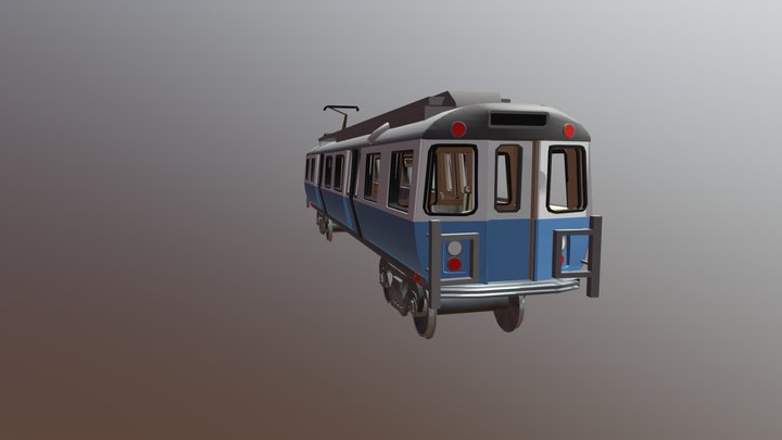 Mbta 0600 blue line 2000 car 2025 3D Model