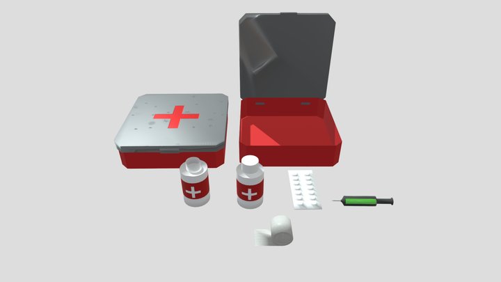 first aid low poly 3D Model