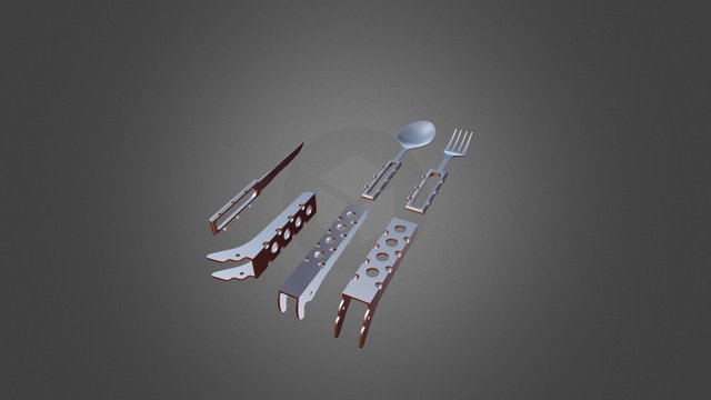 Trangia Cutlery Set 3D Model