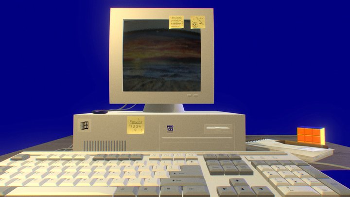 '90s Computer 3D Model