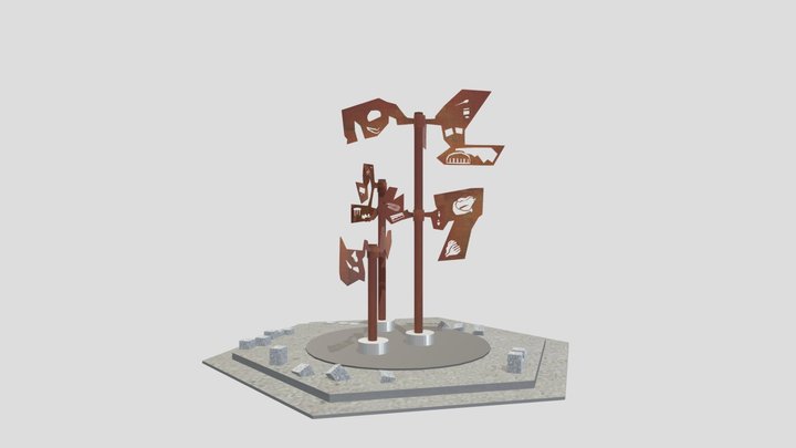 Projet de sculpture C - Superposition 3D Model