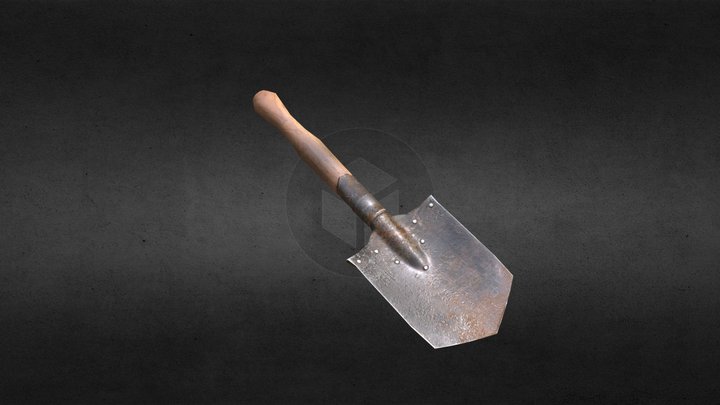 WWI Trench Shovel(Game Asset) 3D Model
