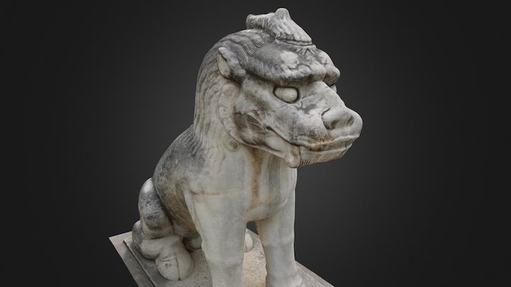 stone sitting "獬豸" 3D Model