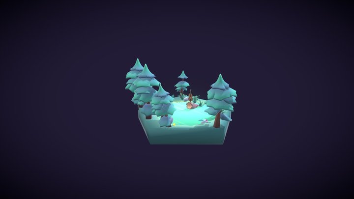 Lake Scenery 3D Model