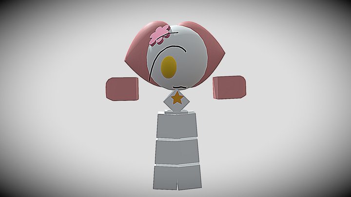 Emoji cat ⚪🩷 3D Model