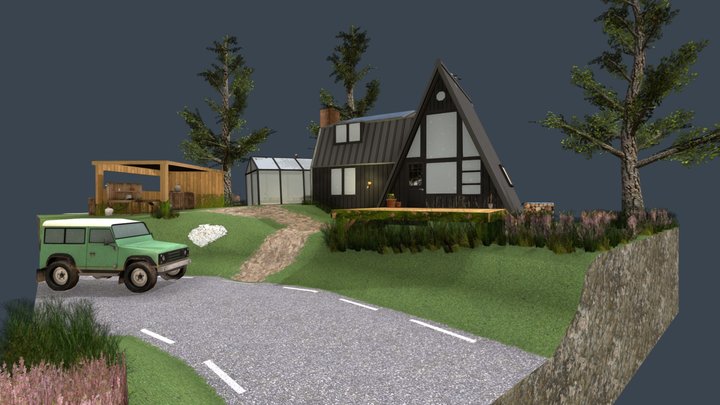 DAE Diorama - Eco House 3D Model