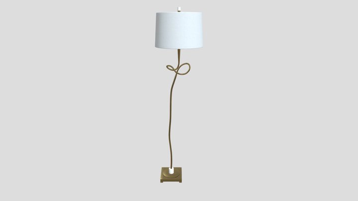 Liana Floor Lamp - Gold - Safavieh 3D Model