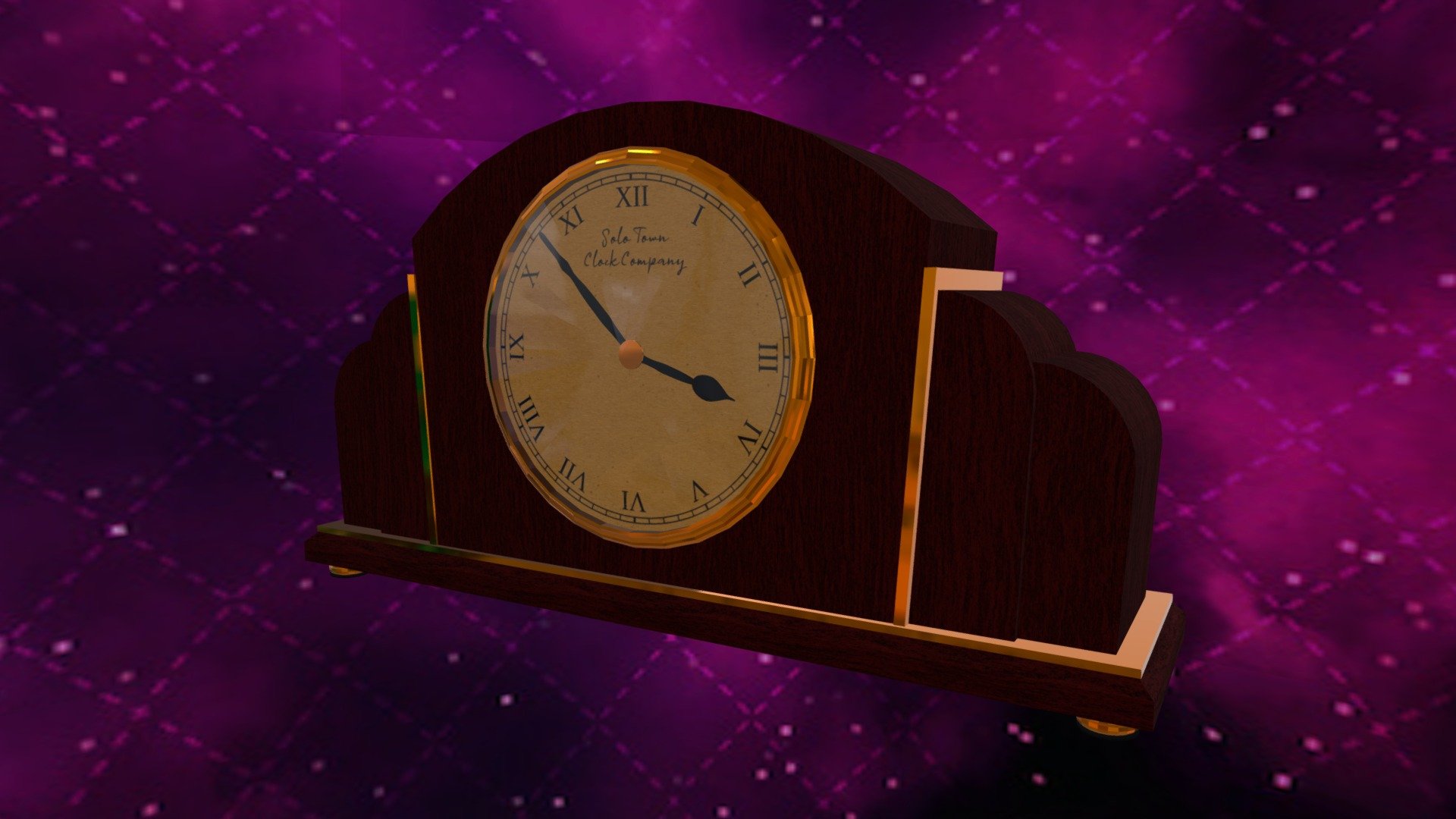Mantel Clock .Blend FREE Low Poly