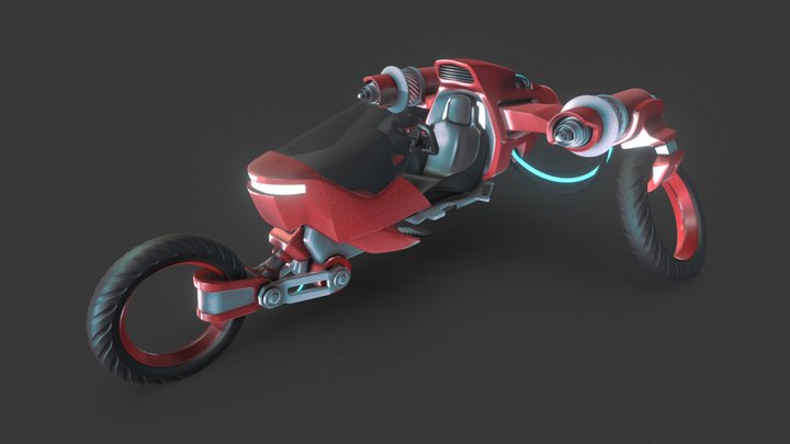 AKIRA Three wheeler 3D Model