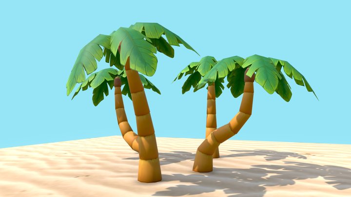 Stylised Palmtrees 3D Model