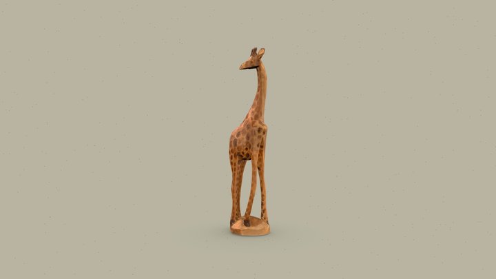 Wooden giraffe 3D Model