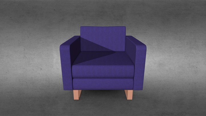 Armchair velvet 3D Model