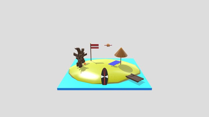 Small Island 3D Model
