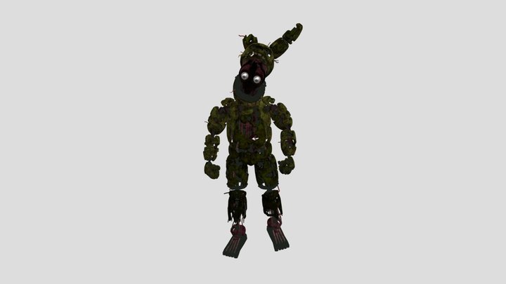 Animated Spring Trap 3D Model