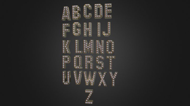 Varsity Font Gemstones – Modello 3D gratuito STL