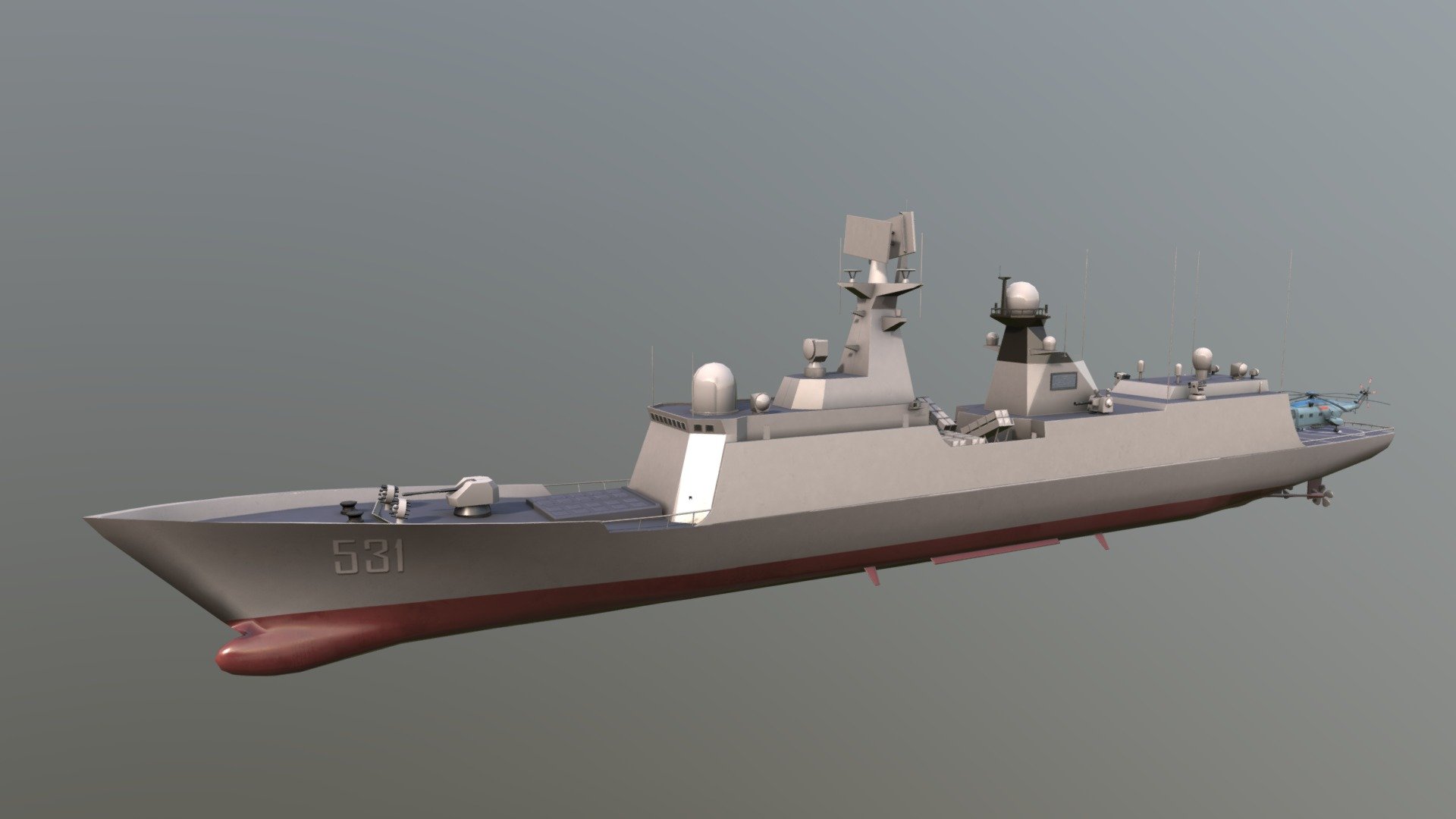 054A型护卫舰- 3D model by 孙嘉谡[8cdfadb] - Sketchfab